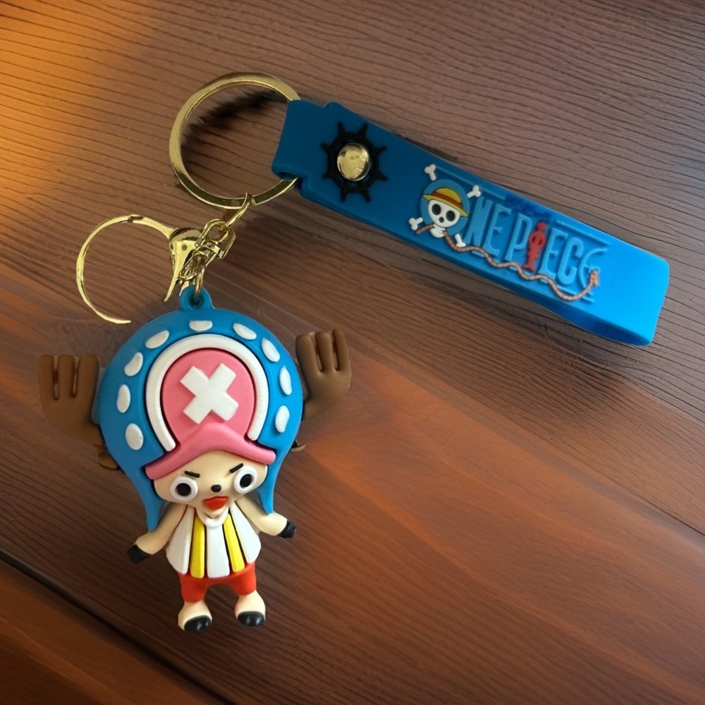 One Piece Tony Chopper Gotochi Figure With Strap Charm Keychain Silicone EUCโ